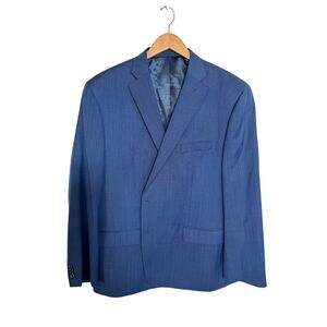 Michael Kors Mens Suit Jacket Sports Coat Blue Size 48R Wool Fully Lined